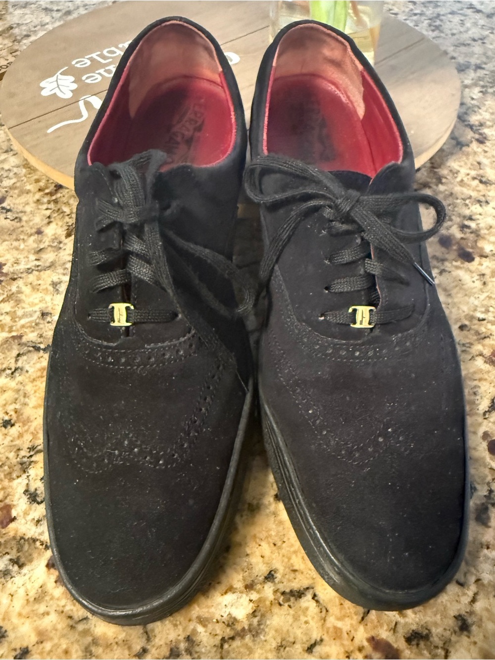 Vintage Pairs Salvatore Ferragamo Montana Calf Suede Brouge Tennis Shoes 9/5B